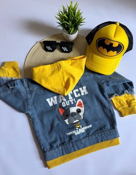 Джинсівка Watch out з жовтими вставками 10539, Розмір 100 10539 фото
